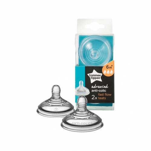 TOMMEE TIPPEE Anti Colic Plus Teats Fast Flow  x2 